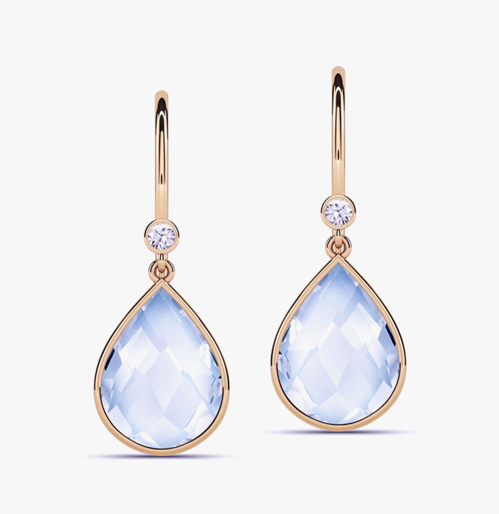 Erina Solitaire Kisna Rose Gold Earrings