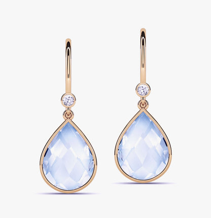 Erina Solitaire Kisna Rose Gold Earrings
